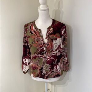 Paisley Print Women's Top - Multicolor